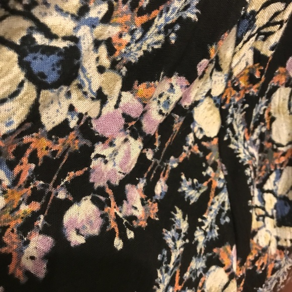 NWT Free People Black Floral Dress Washed Ashore - Picture 8 of 8